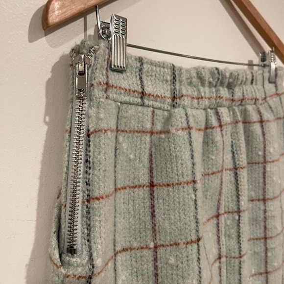 Roolee sage Plaid Wool-Blend Mini Skirt Small, Academia cottagecore twee Preppy - Picture 5 of 8